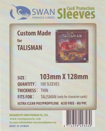 Swan card protection sleeves 103mm x 128mm, 100 pcs thin