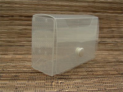 Kartenbox quer, aus Kunststoff, transparent