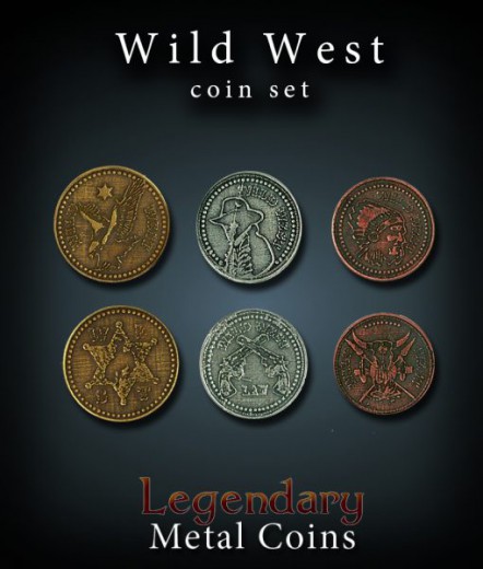 Legendary Metall Münzen Set Wilder Westen