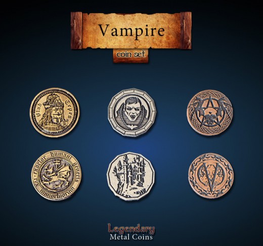 Legendary Metall Münzen Set Vampire
