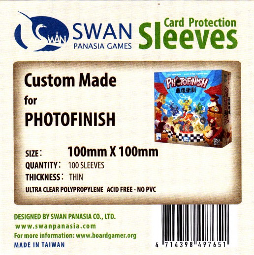 Swan card protection sleeves 100mm x 100mm, 100 pcs thin