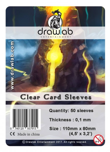 Drawlab card protection sleeves 80mm x 110mm, 50 pcs thick