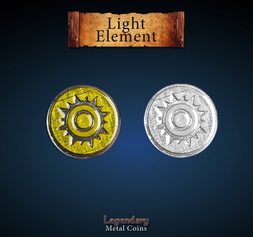 Legendary Metall Münzen Light Element Set