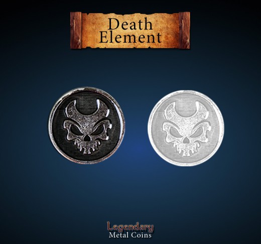 Legendary Metall Münzen Death Element Set