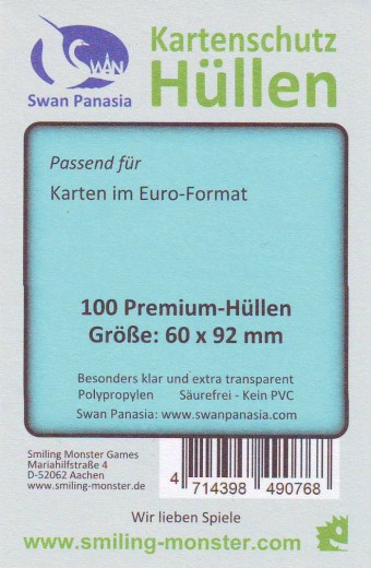 Kartenhüllen, 60mm x 92mm, 100 Hüllen, Premium