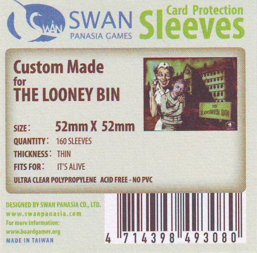 Swan card protection sleeves 52mm x 52mm, 160 pcs thin