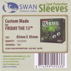 Swan card protection sleeves 85mm x 85mm, 130 pcs thin