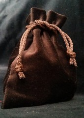 Brown Velvet Pouch