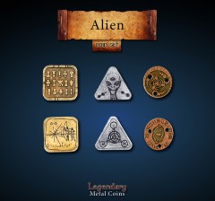 Legendary Metall Münzen Set Alien