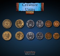Legendary Metall Münzen Set Kreaturen Units