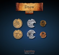 Legendary Metal Coins: Drow Set
