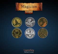 Legendary Metal Coins: Magician Set