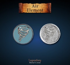 Legendary Metall Münzen Air Element Set