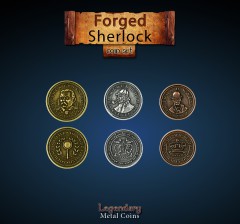 Legendary Metall Münzen Set Sherlock, Forged
