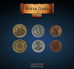Legendary Metal Coin Set Norse Gods
