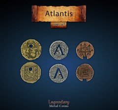 Legendary Metall Münzen Set Atlantis