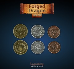 Legendary Metall Münzen Set Dragon, Forged