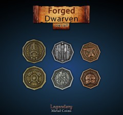 Legendary Metall Münzen Set Dwarven, Forged