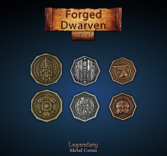 Legendary Metall Münzen Set Dwarven, Forged
