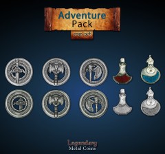 Adventure Weapons and Potions Coin Set