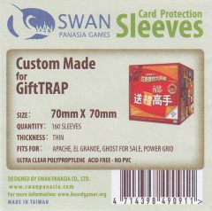 Swan card protection sleeves 70mm x 70mm, 160 pcs thin