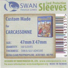 Swan card protection sleeves 47mm x 47mm, 160 pcs thin