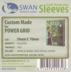 Swan card protection sleeves 70mm x 70mm, 100 pcs thick