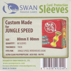Swan card protection sleeves 80mm x 80mm, 80 pcs thick